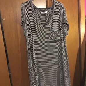 Black and White T-Shirt dress